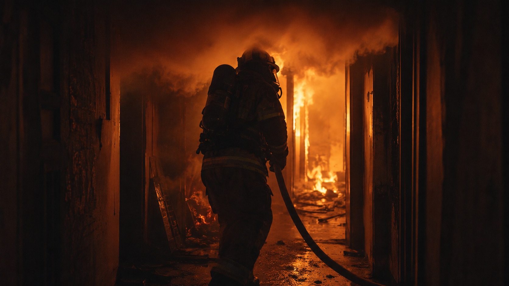 Structure fire interior
